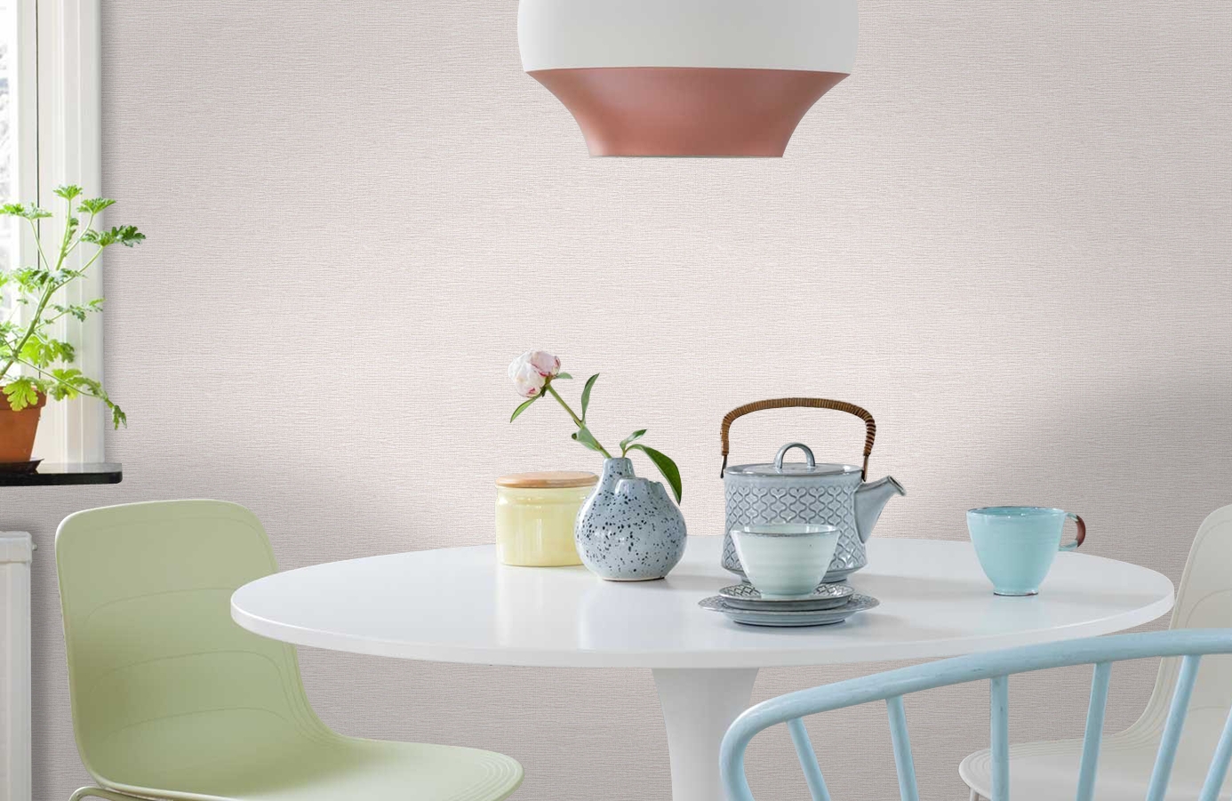 Обои 10442-06 фото в интерьере кухни