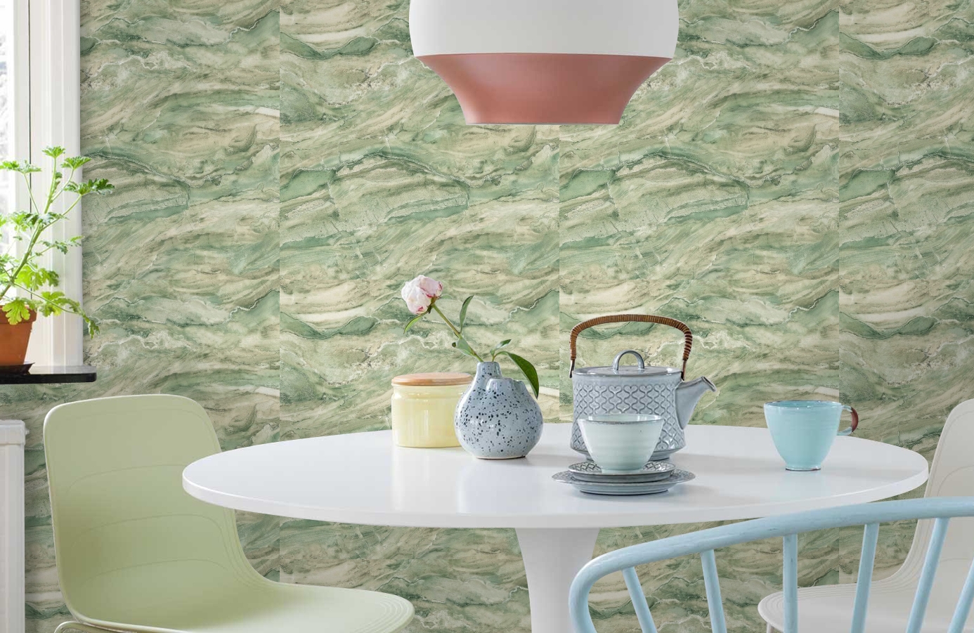 Обои 18314 фото в интерьере кухни