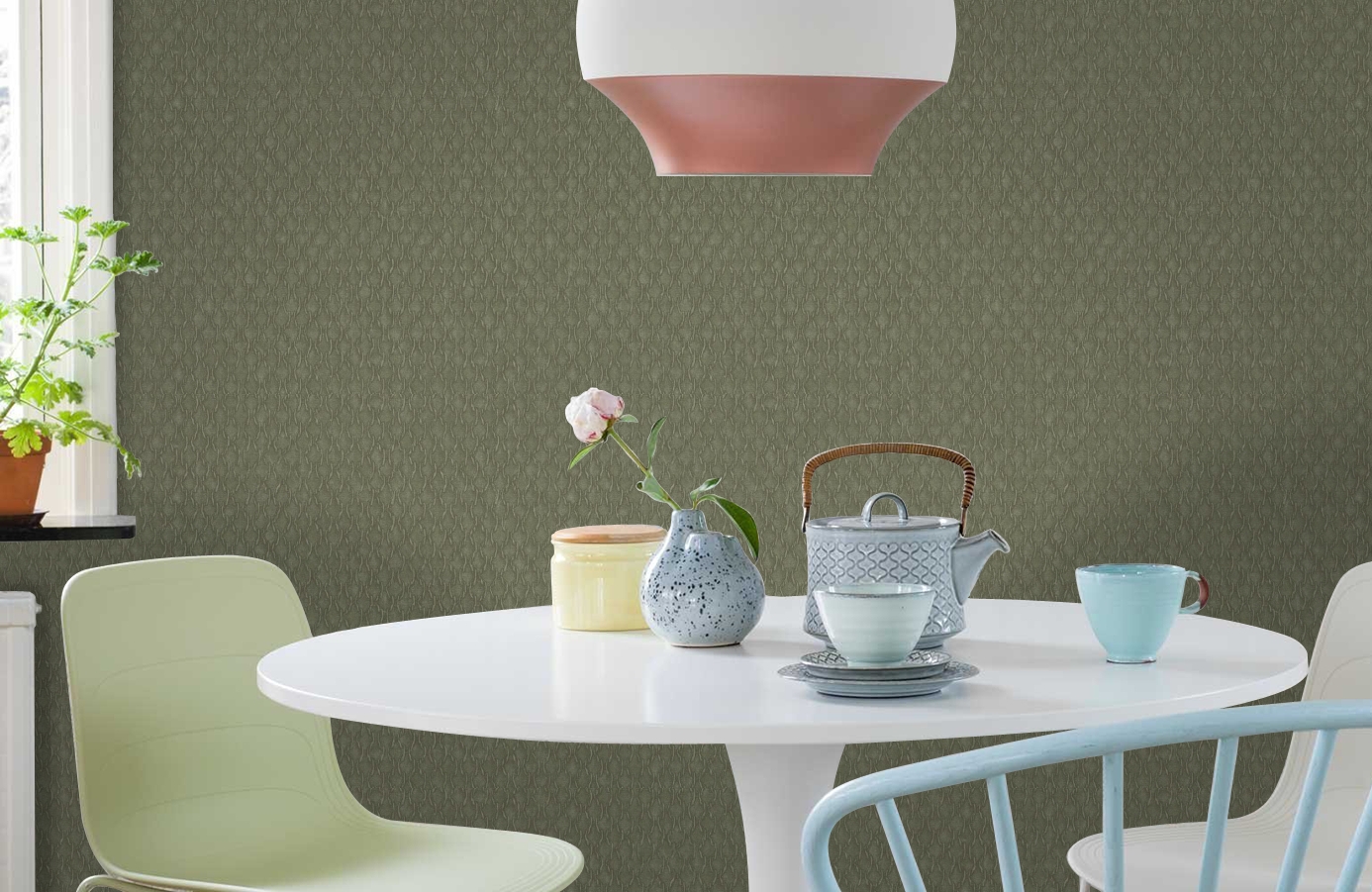 Обои 18321 фото в интерьере кухни