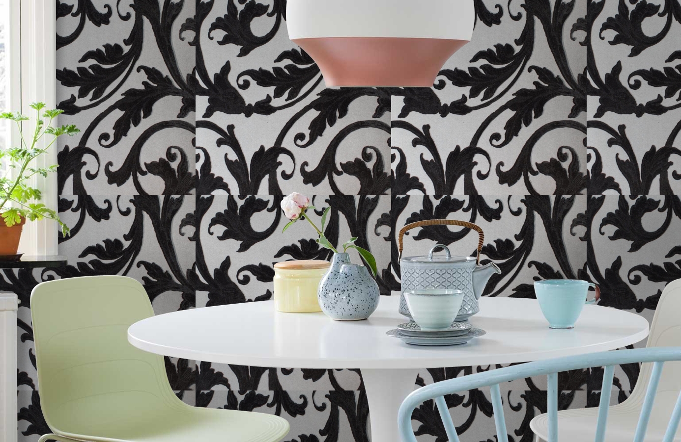 Обои 195010 фото в интерьере кухни Обои 195010 фото в интерьере кухни