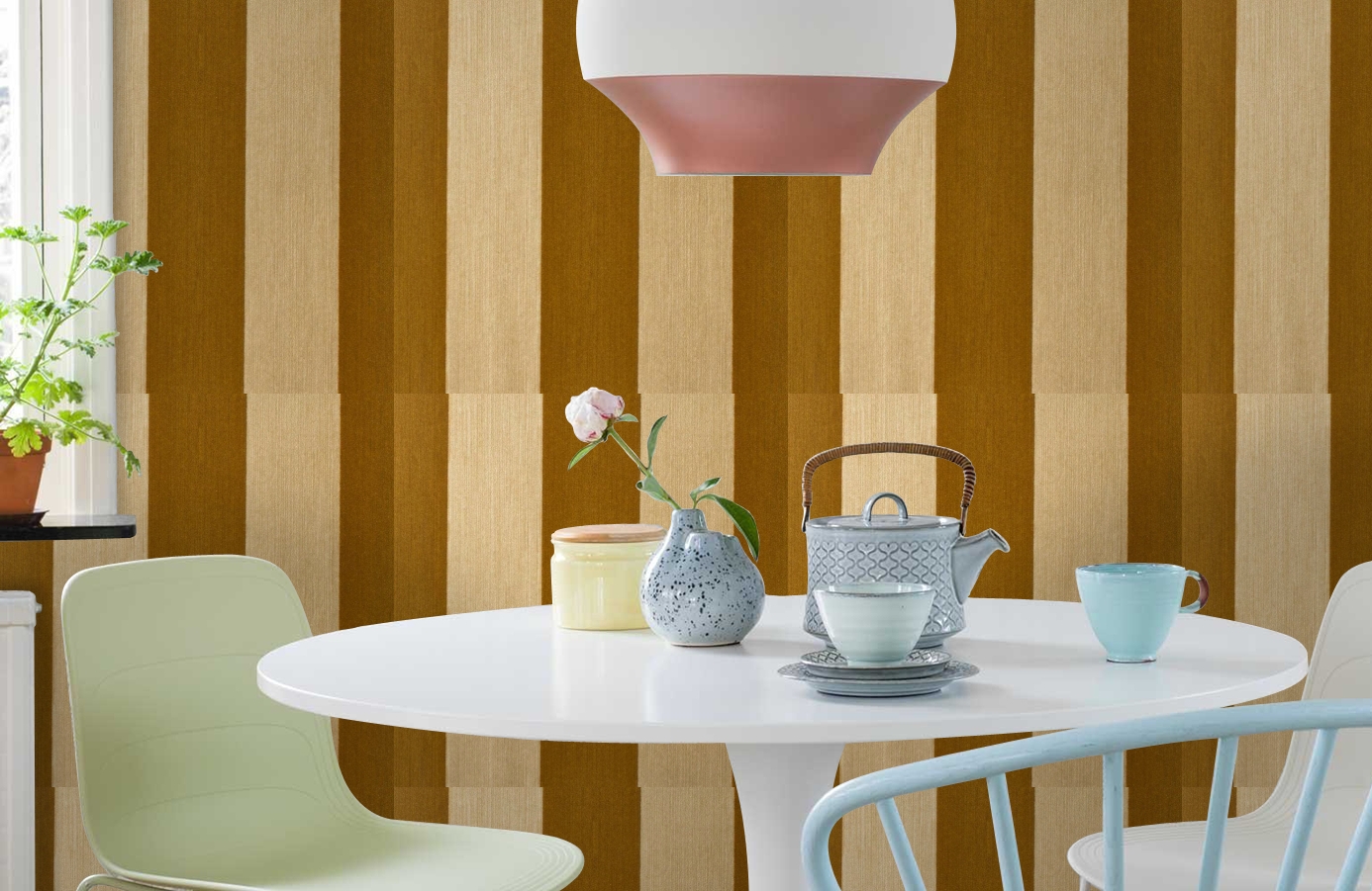 Обои 195015 фото в интерьере кухни