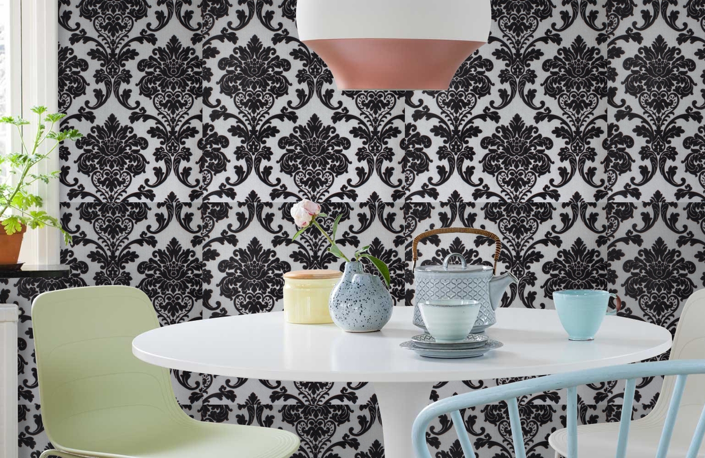 Обои 195019 фото в интерьере кухни Обои 195019 фото в интерьере кухни