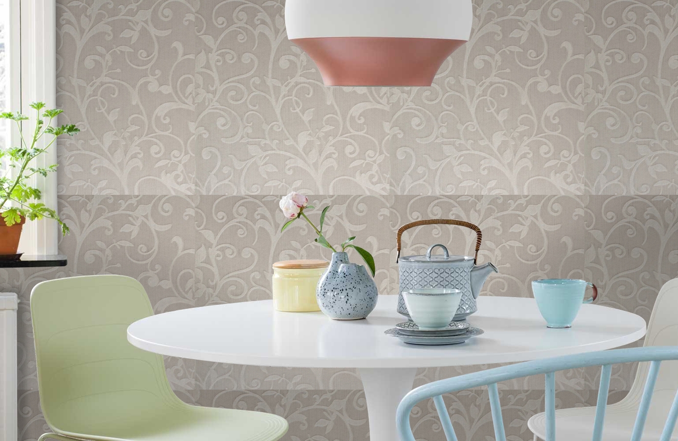 Обои 195024 фото в интерьере кухни