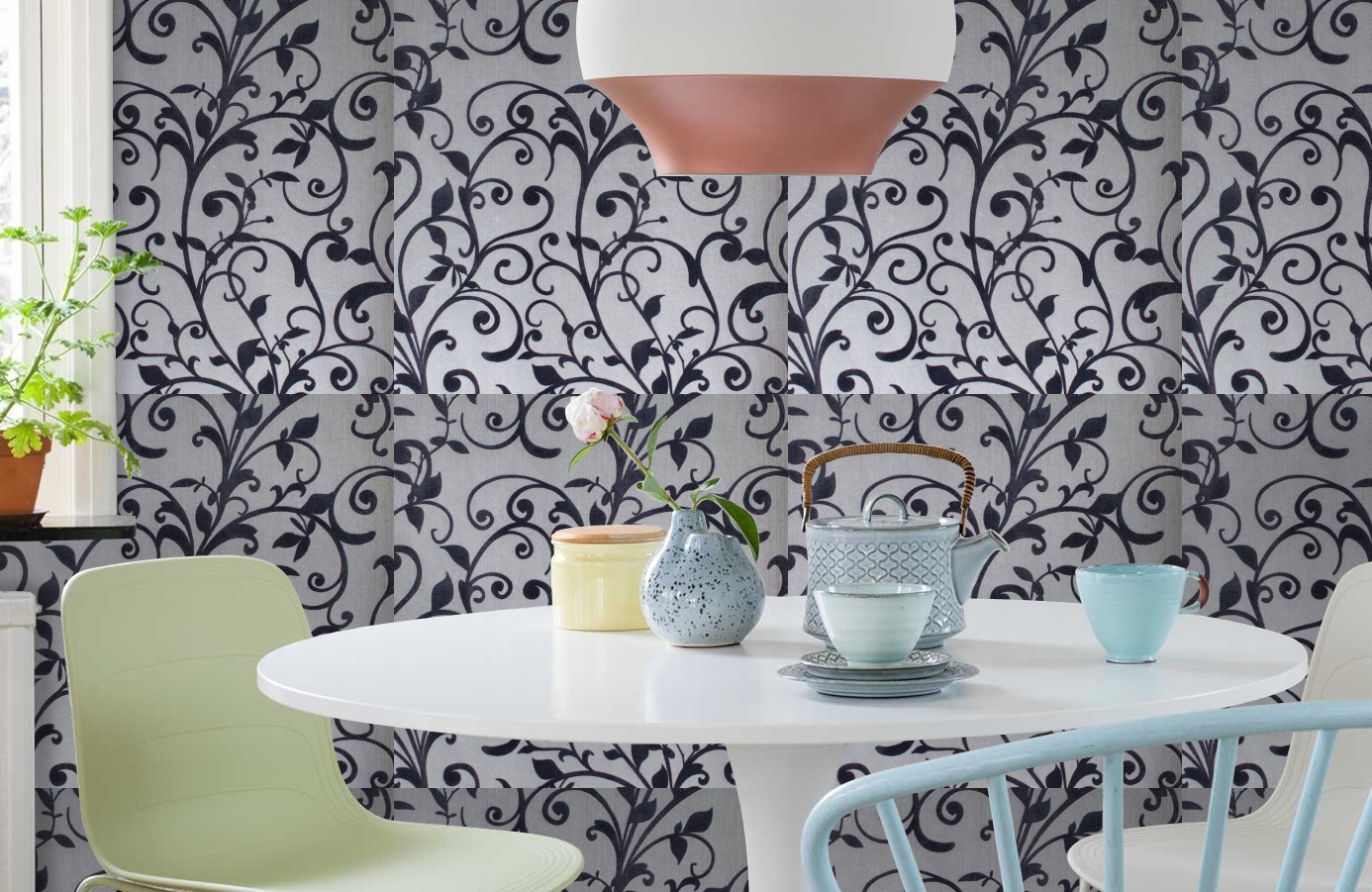 Обои 195025 фото в интерьере кухни