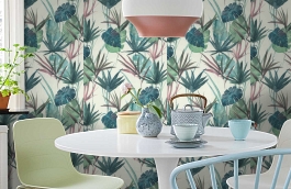 Обои 806625 фото в интерьере кухни превью