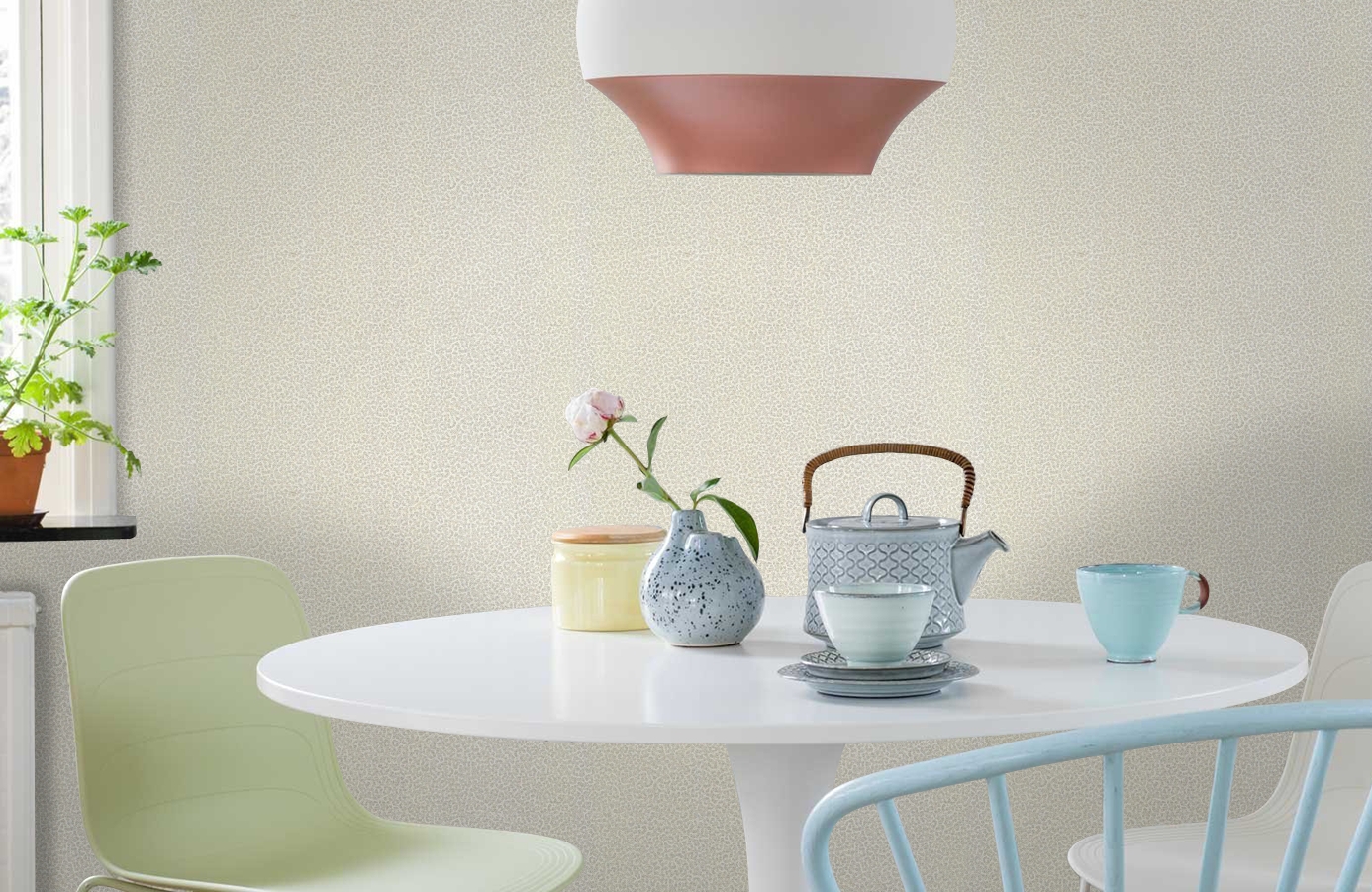 Обои RC19018 фото в интерьере кухни