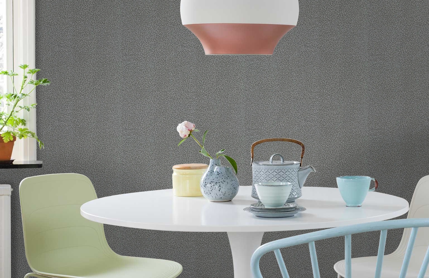 Обои RC19019 фото в интерьере кухни