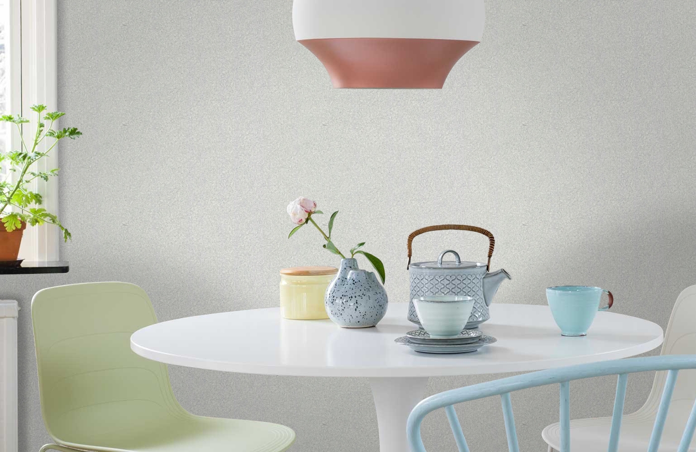 Обои RC19026 фото в интерьере кухни