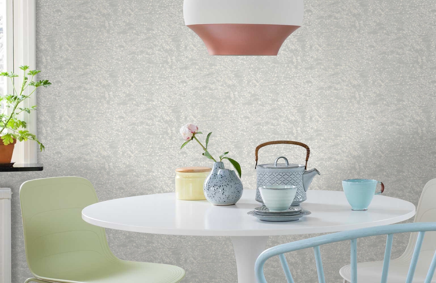 Обои RC19034 фото в интерьере кухни