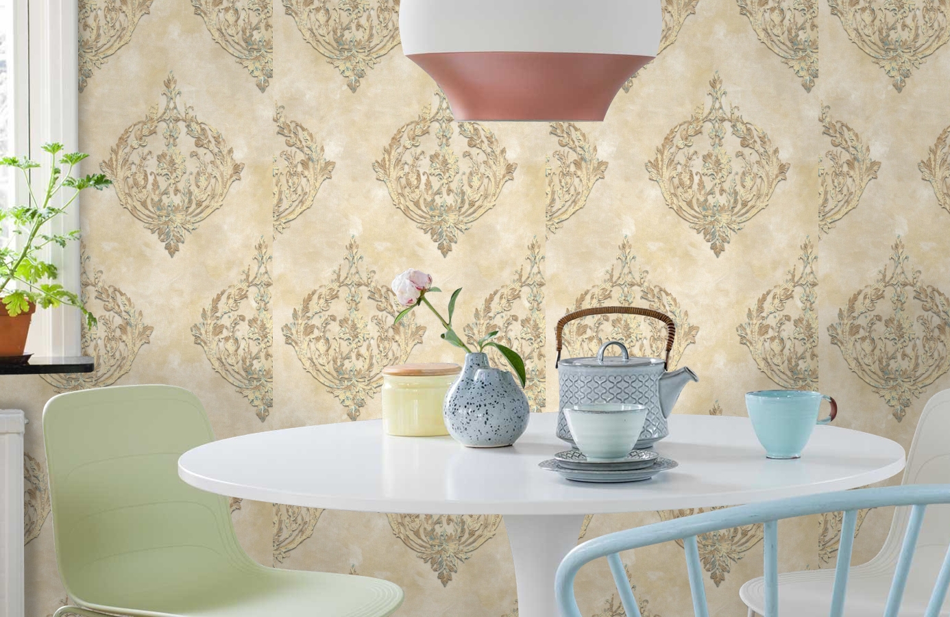 Обои 11500-02 фото в интерьере кухни Обои 11500-02 фото в интерьере кухни