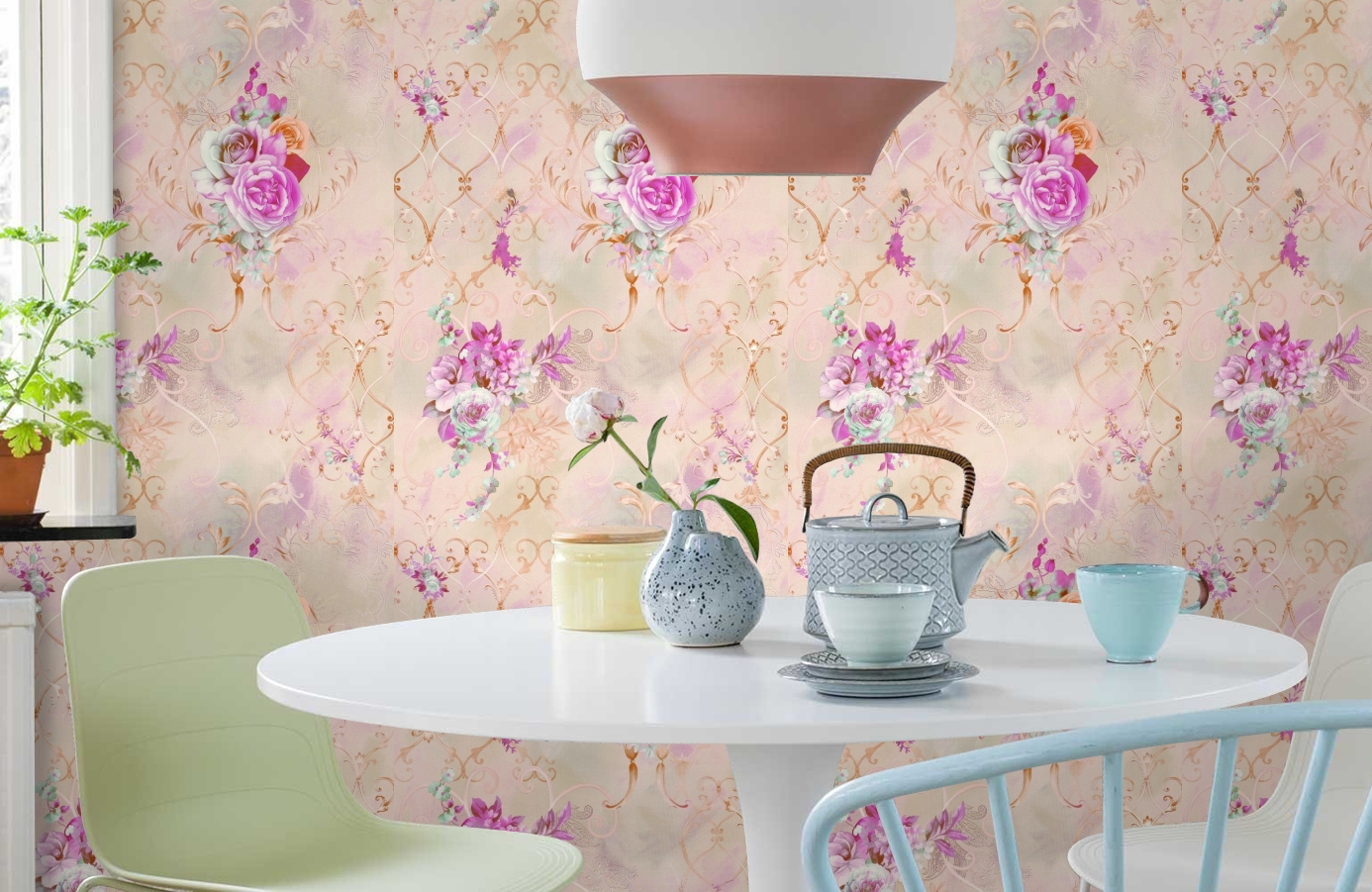 Обои 11700-03 фото в интерьере кухни Обои 11700-03 фото в интерьере кухни