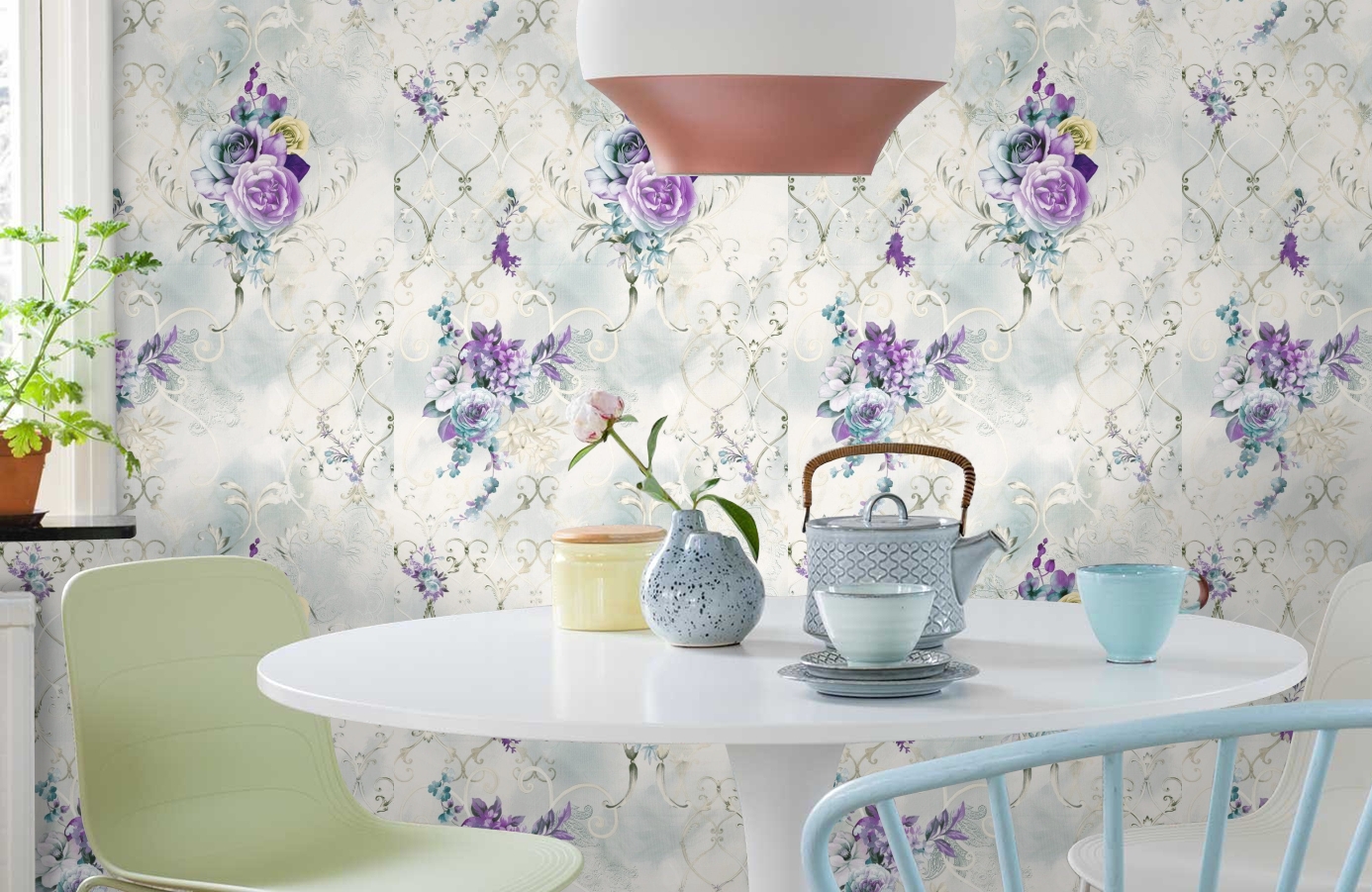 Обои 11700-04 фото в интерьере кухни Обои 11700-04 фото в интерьере кухни