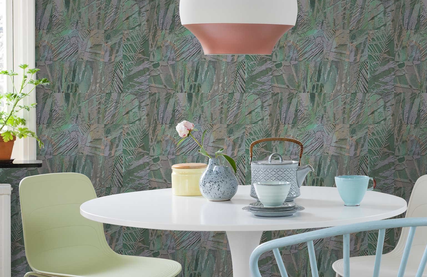 Обои 281538 фото в интерьере кухни