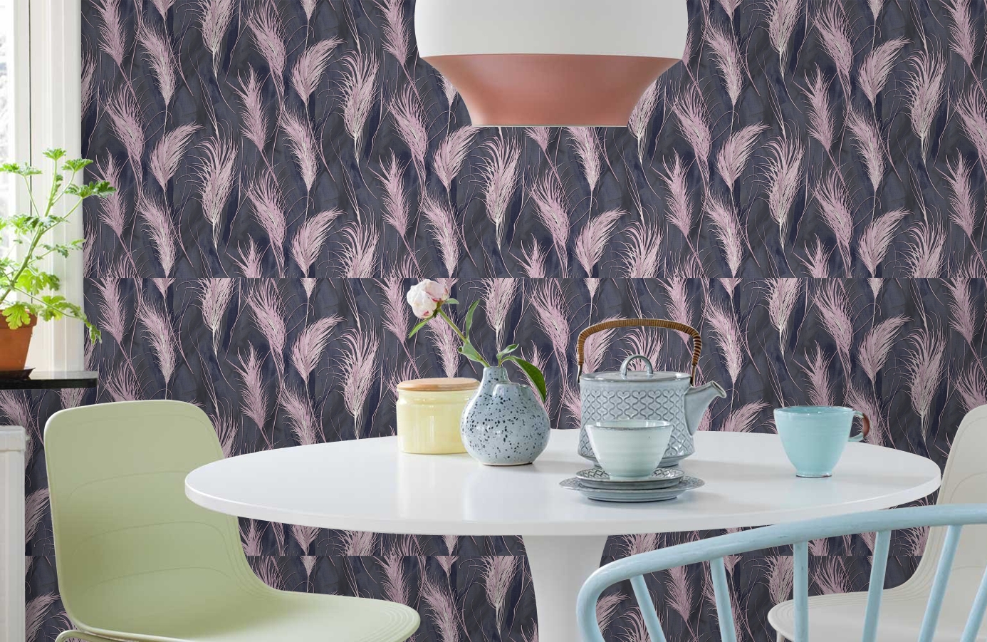 Обои 285559 фото в интерьере кухни