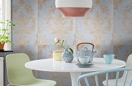 Обои 77726006 фото в интерьере кухни превью