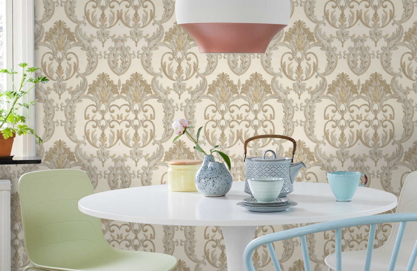 Обои 82006 фото в интерьере кухни