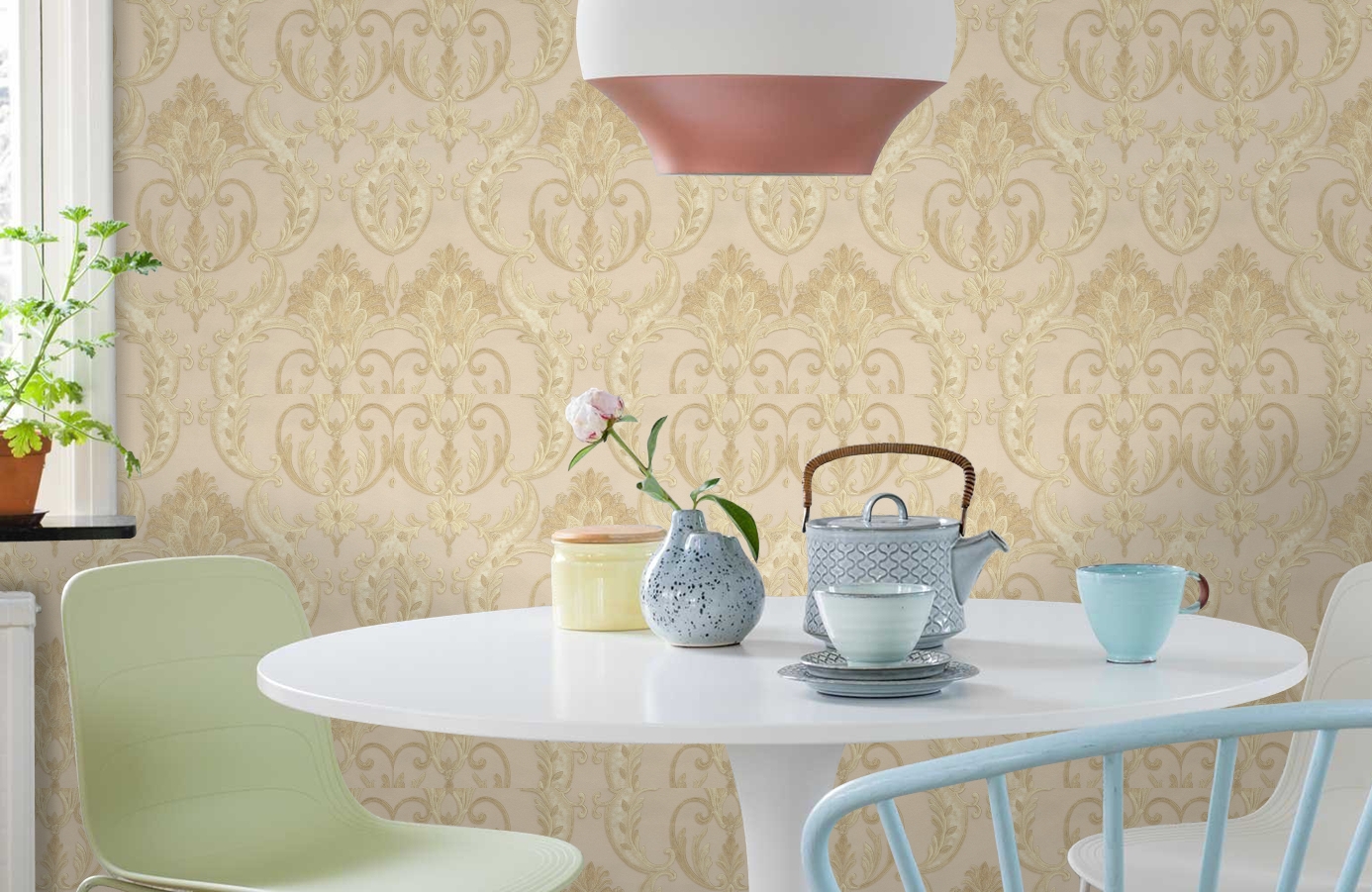 Обои 82009 фото в интерьере кухни