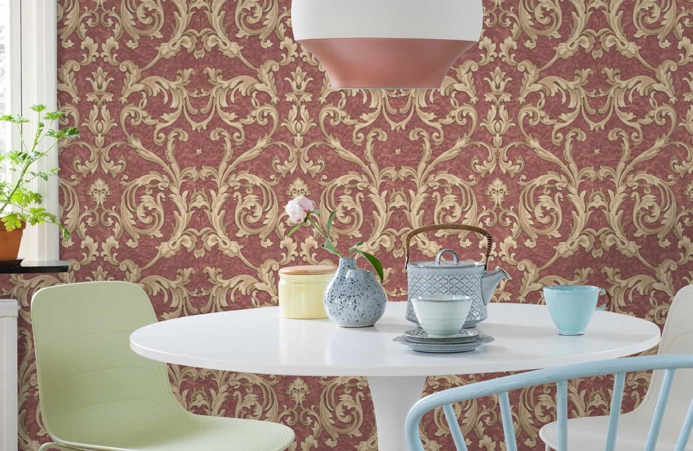 Обои 82086 фото в интерьере кухни