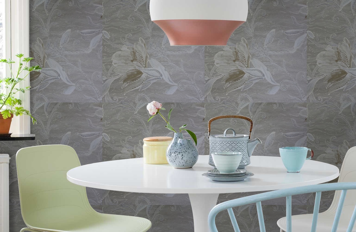 Обои 83077 фото в интерьере кухни