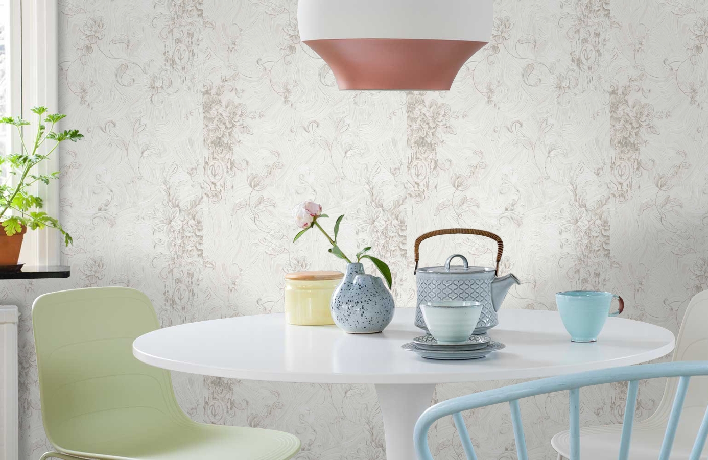 Обои 84007 фото в интерьере кухни