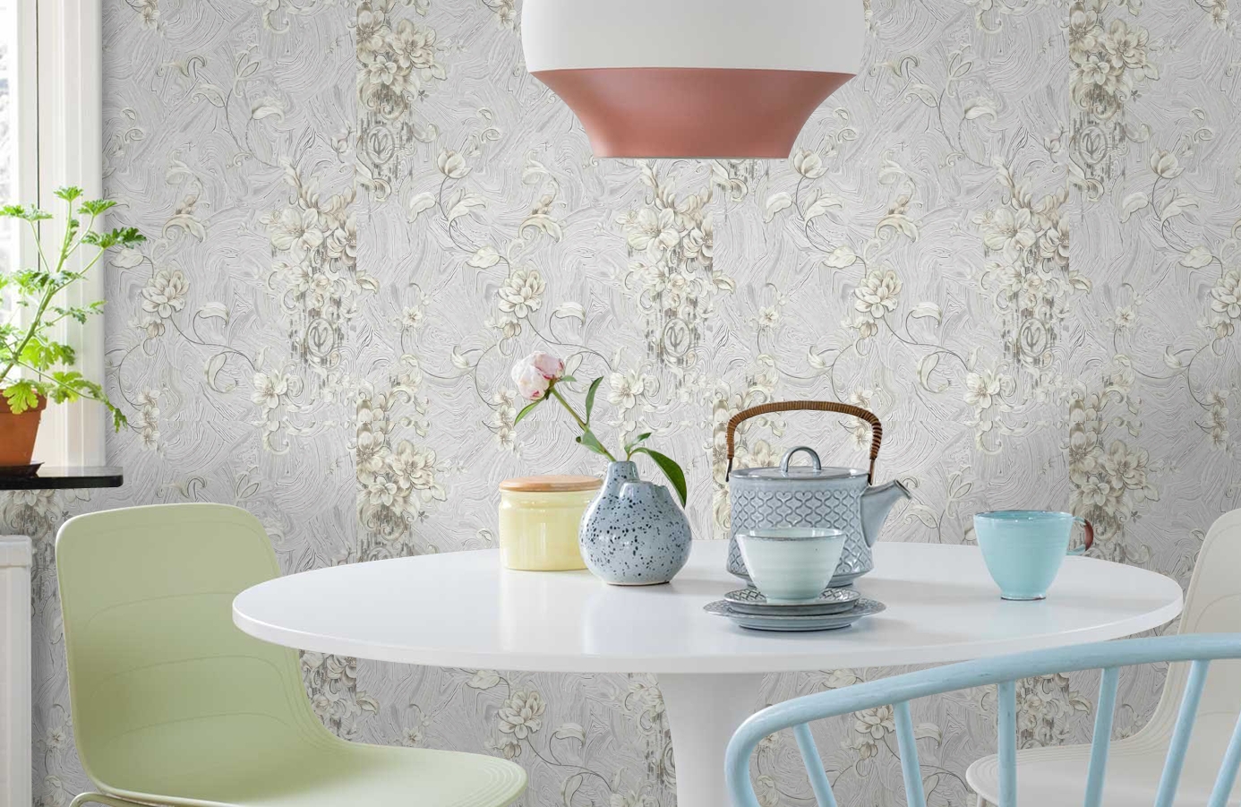 Обои 84011 фото в интерьере кухни