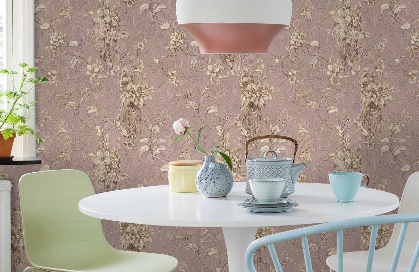 Обои 84012 фото в интерьере кухни