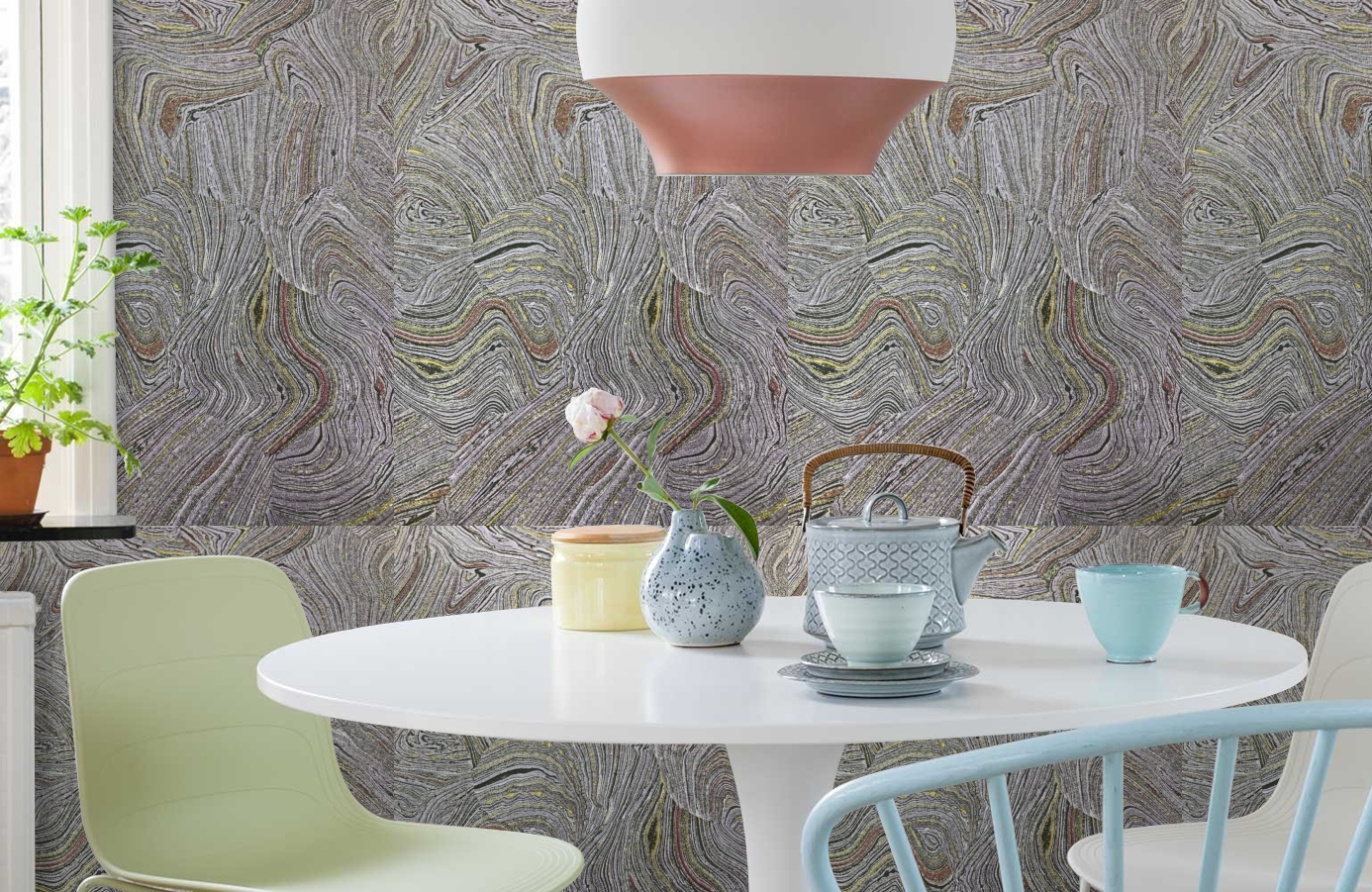 Обои 84013 фото в интерьере кухни