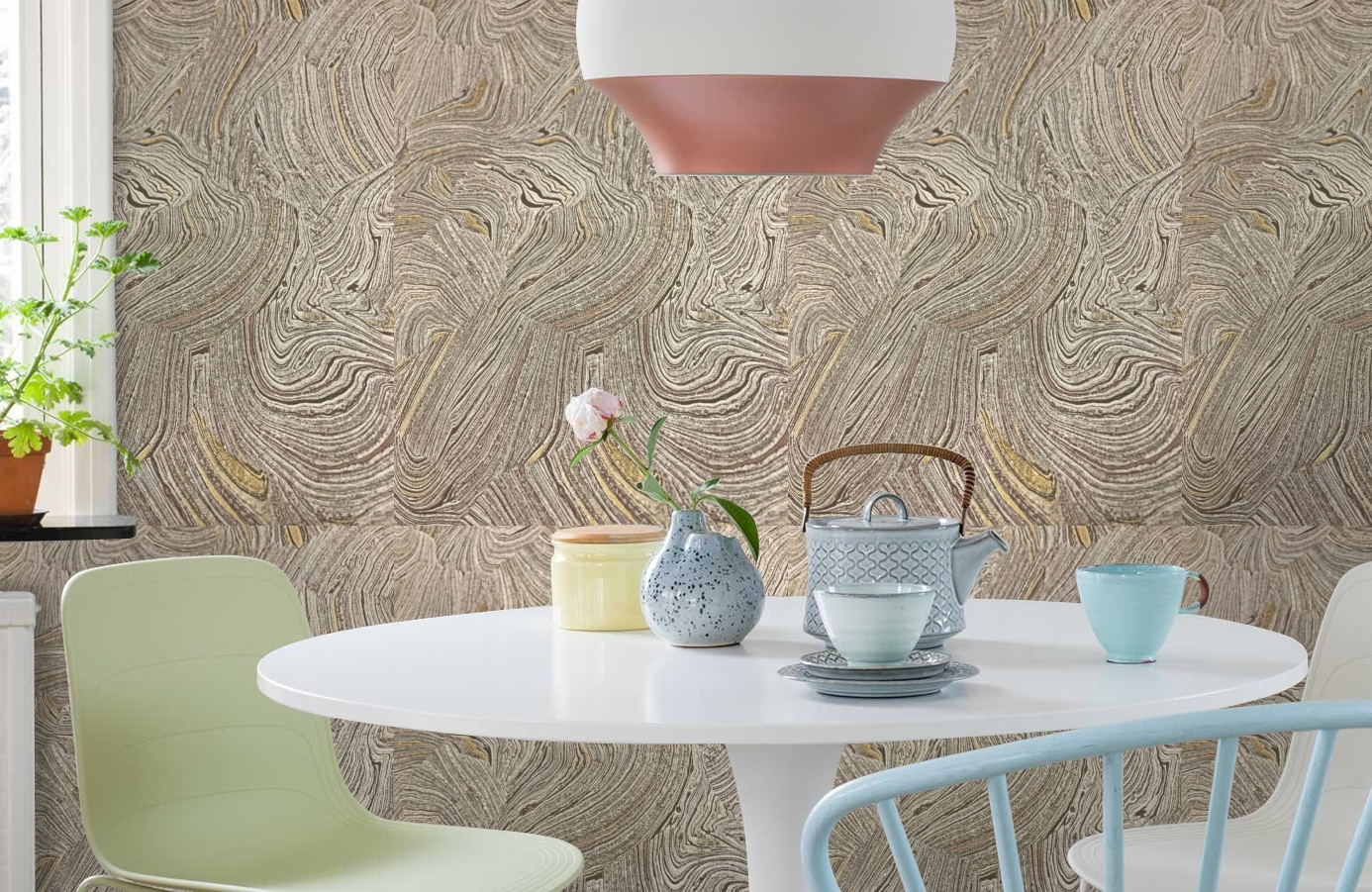 Обои 84033 фото в интерьере кухни