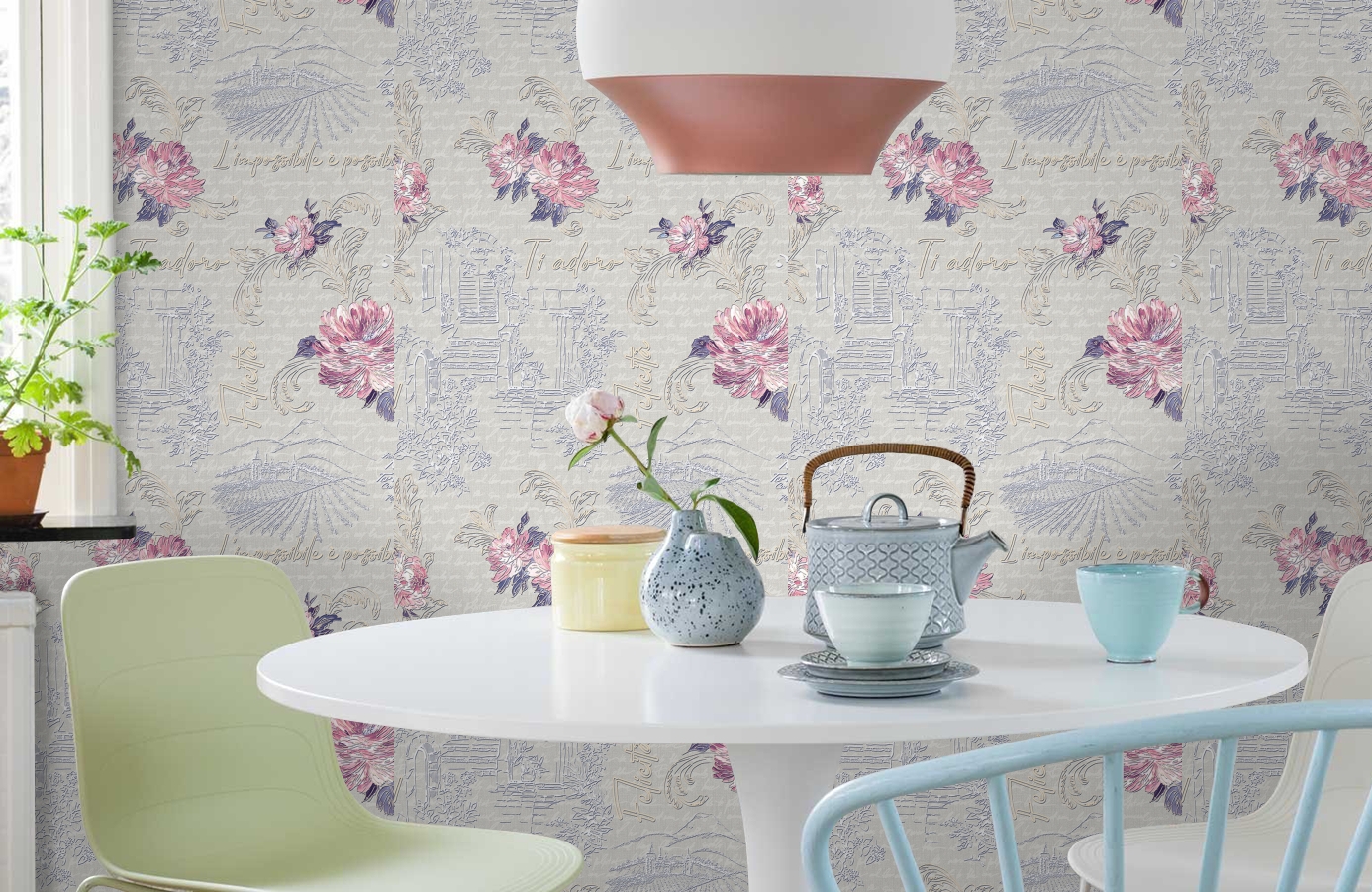 Обои 889215 фото в интерьере кухни