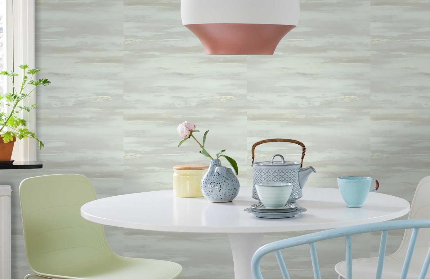 Обои 989433 фото в интерьере кухни