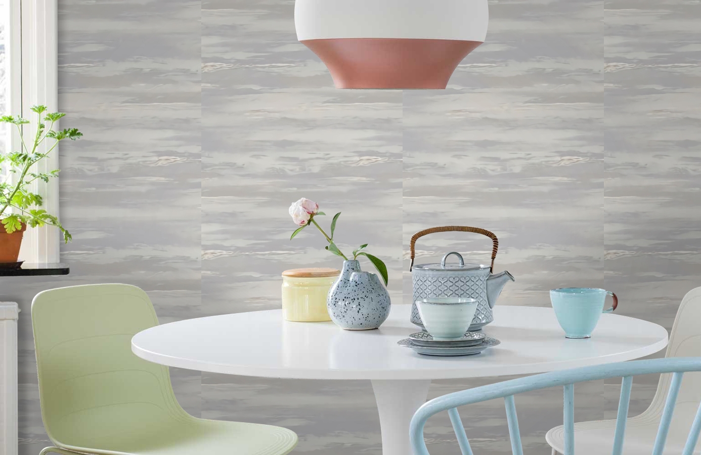 Обои 989437 фото в интерьере кухни