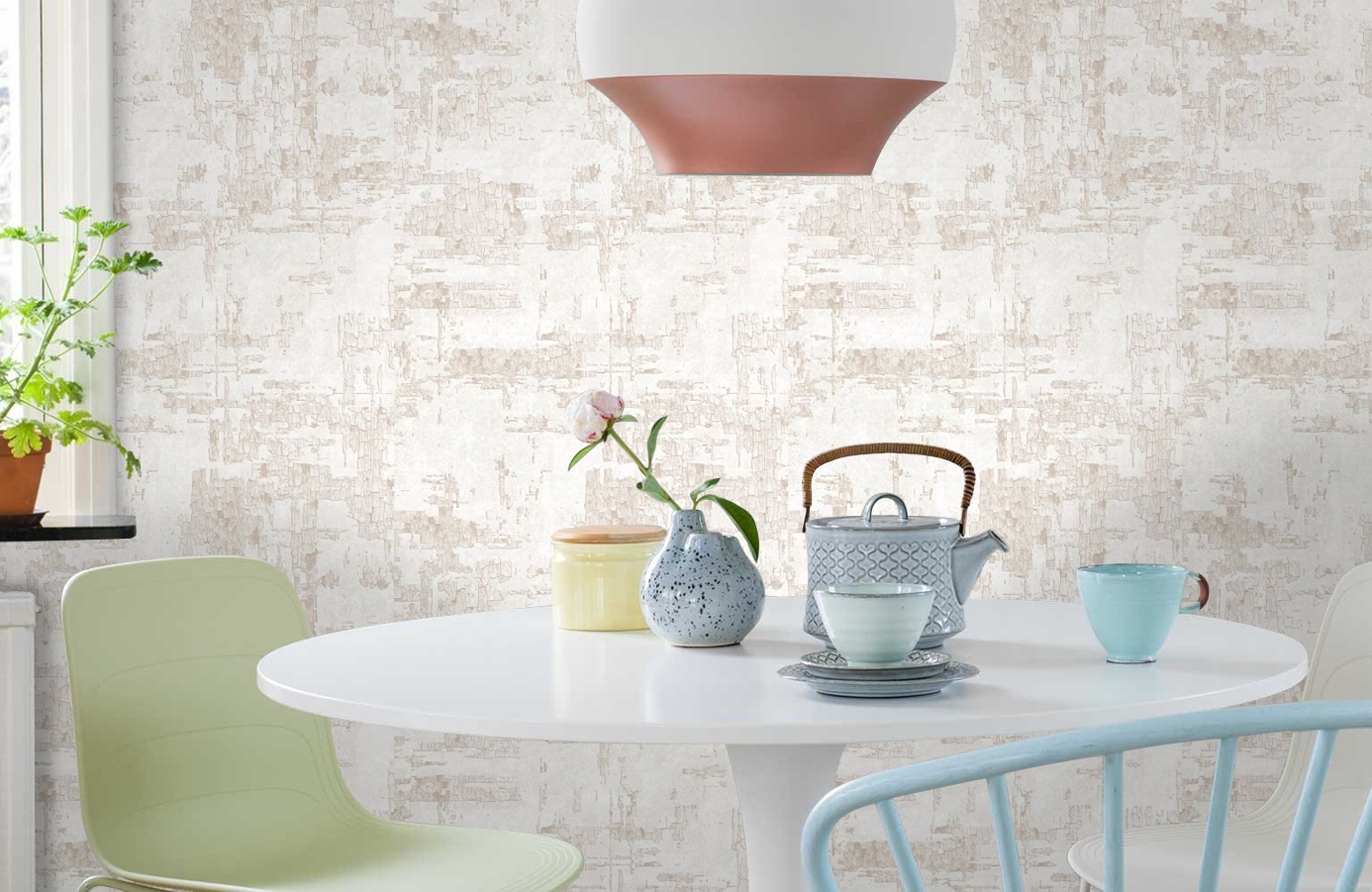 Обои AK2616 фото в интерьере кухни