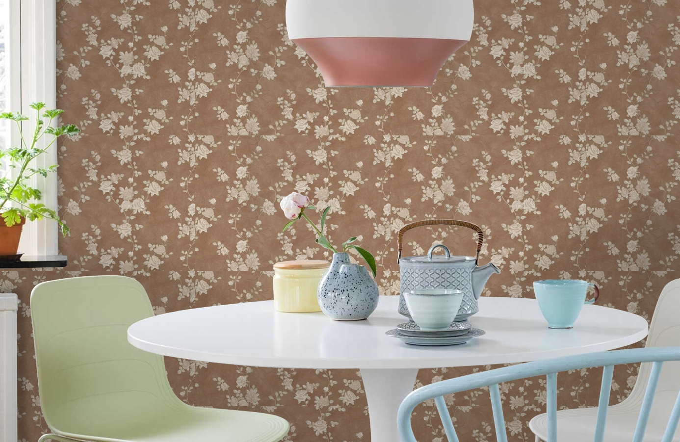 Обои M41101 фото в интерьере кухни