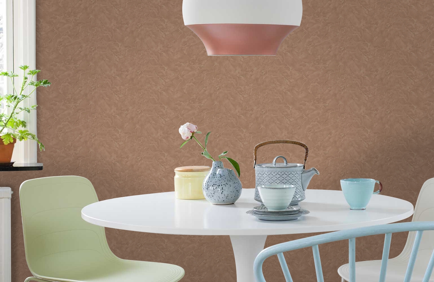 Обои M41102 фото в интерьере кухни