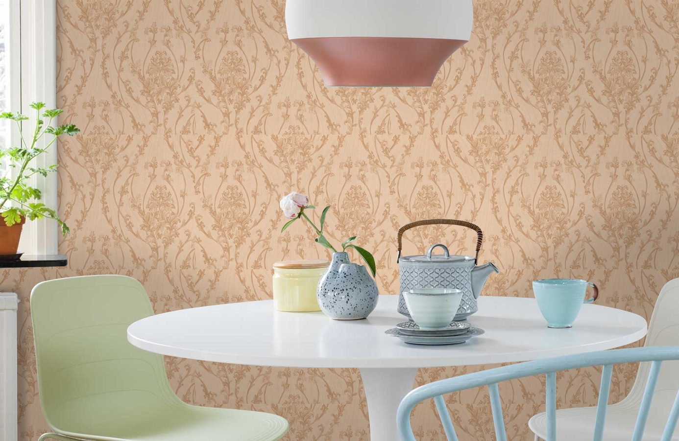 Обои M41118 фото в интерьере кухни