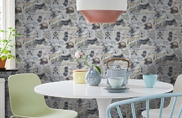 Обои 10145-01 фото в интерьере кухни превью