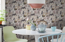 Обои 10145-02 фото в интерьере кухни превью