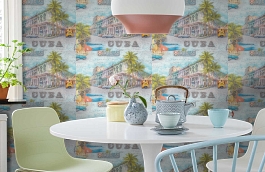 Обои 10229-01 фото в интерьере кухни превью