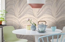 Обои 1100-02 фото в интерьере кухни превью