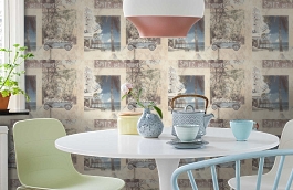 Обои 45-039-02 фото в интерьере кухни превью