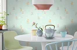 Обои 45-237-03 фото в интерьере кухни превью