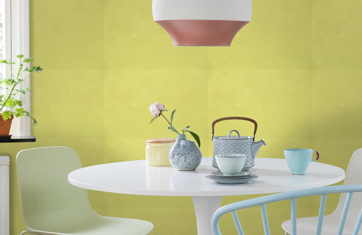 Обои 715-37 фото в интерьере кухни