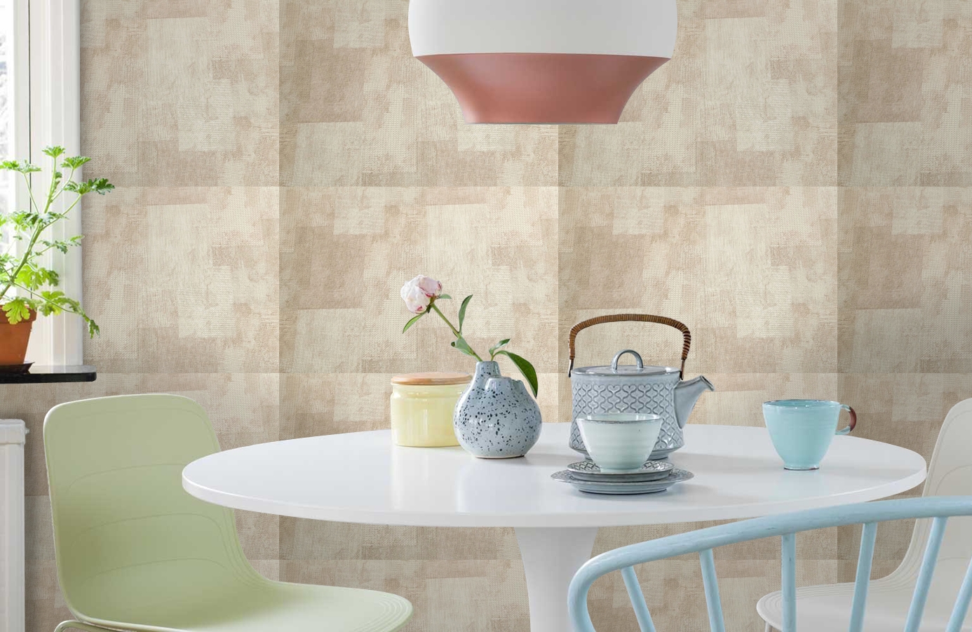 Обои 7412-22 фото в интерьере кухни