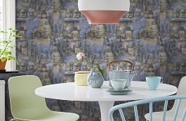 Обои 90011-66 фото в интерьере кухни превью