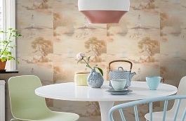 Обои 90013-25 фото в интерьере кухни превью