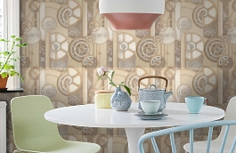 Обои 90017-42 фото в интерьере кухни превью