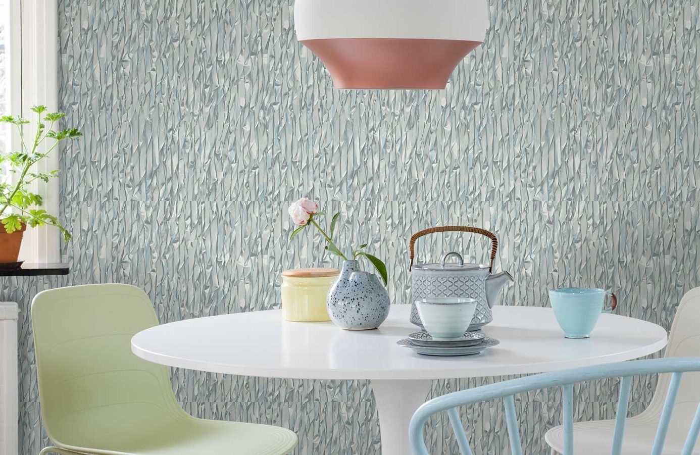 Обои 2602-5 фото в интерьере кухни