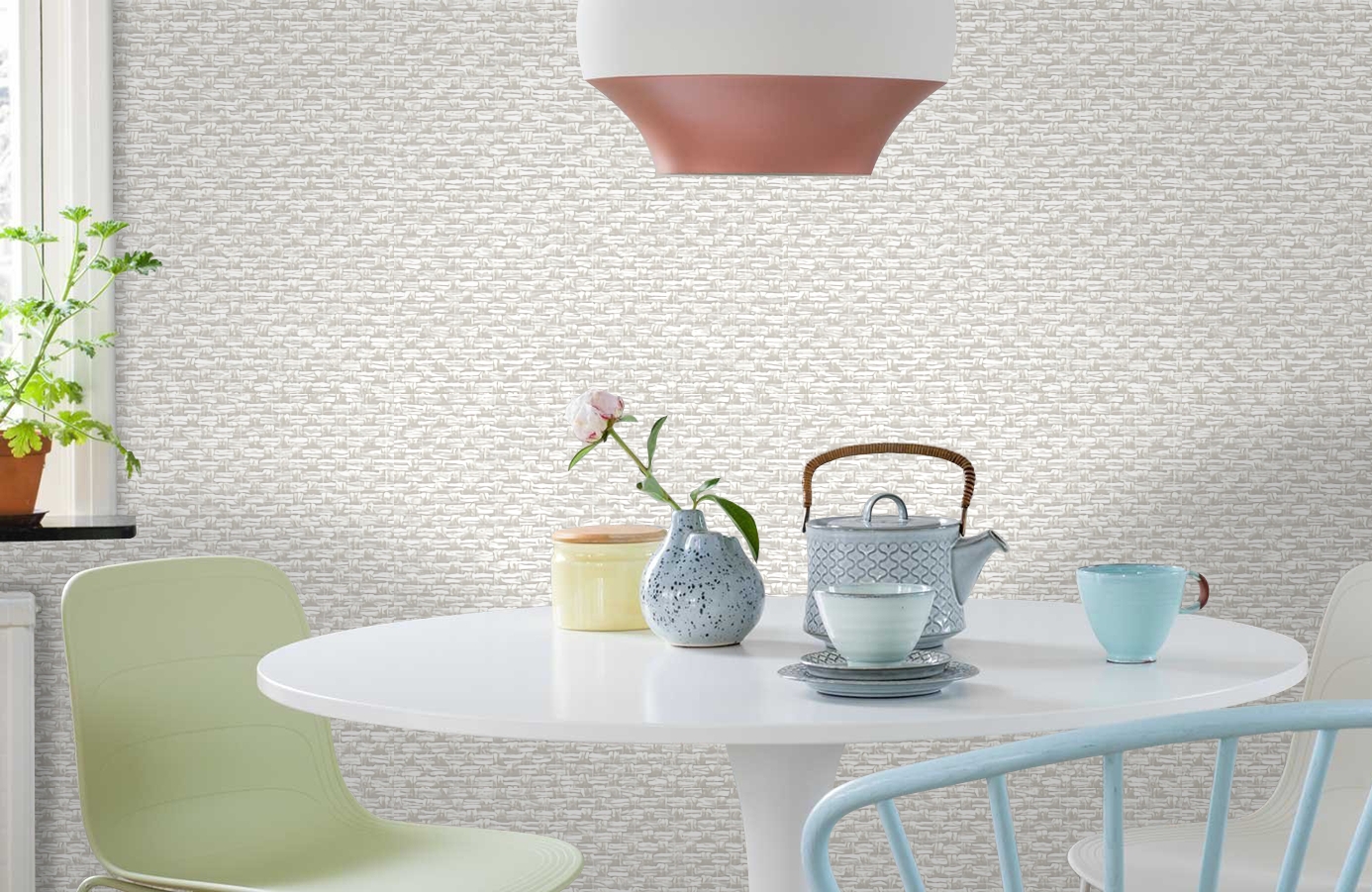 Обои 2609-1 фото в интерьере кухни