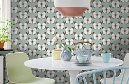 Обои 54401-4 фото в интерьере кухни превью