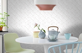 Обои 65417-1 фото в интерьере кухни превью